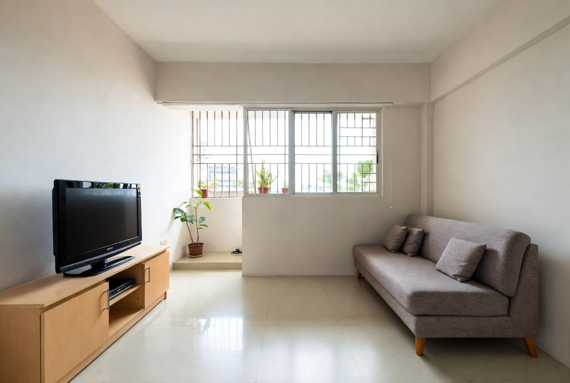 Cleaned living room